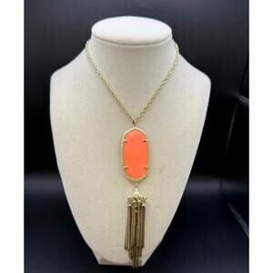 Kendra Scott Coral Rayne Tassel Pendant